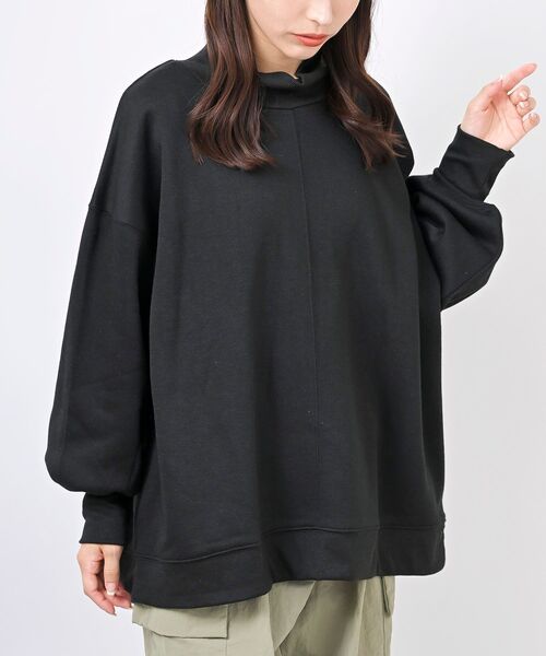 rps（アールピーエス）の「裏起毛ハイネックプルオーバー（スウェット・レディース・ブラック/パープル/アイボリー/モカ/グレー系その他/ライトグレー/ブラック系その他4・M/フリー）」の16枚目の写真