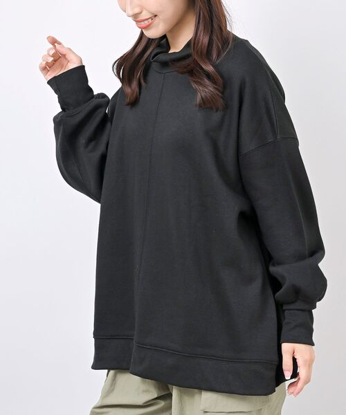 rps（アールピーエス）の「裏起毛ハイネックプルオーバー（スウェット・レディース・ブラック/パープル/アイボリー/モカ/グレー系その他/ライトグレー/ブラック系その他4・M/フリー）」の15枚目の写真