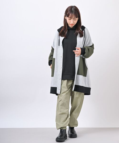 rps（アールピーエス）の「裏起毛ハイネックプルオーバー（スウェット・レディース・ブラック/パープル/アイボリー/モカ/グレー系その他/ライトグレー/ブラック系その他4・M/フリー）」の12枚目の写真