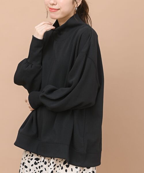 rps（アールピーエス）の「裏起毛ハイネックプルオーバー（スウェット・レディース・ブラック/パープル/アイボリー/モカ/グレー系その他/ライトグレー/ブラック系その他4・M/フリー）」の10枚目の写真