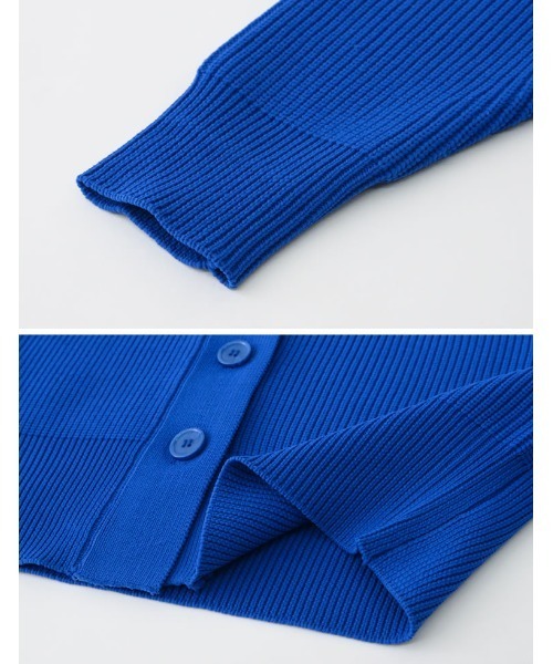 Re:EDIT（リエディ）の「[大きいサイズ有]スポンジニットラグランVネックカーディガン（カーディガン/ボレロ・レディース・ブラック/パープル/ブラウン/ブルー/グリーン/アイボリー・MEDIUM/LARGE/X-LARGE）」の22枚目の写真