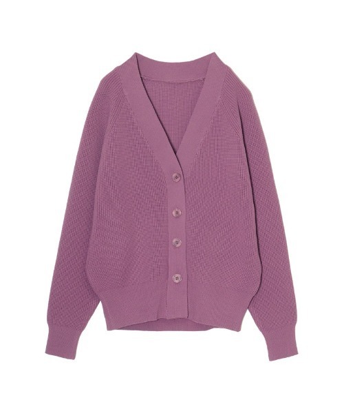 Re:EDIT（リエディ）の「[大きいサイズ有]スポンジニットラグランVネックカーディガン（カーディガン/ボレロ・レディース・ブラック/パープル/ブラウン/ブルー/グリーン/アイボリー・MEDIUM/LARGE/X-LARGE）」の20枚目の写真