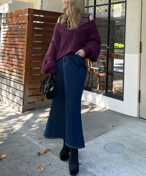 SPIRALGIRL(スパイラルガール)の「クロップドニットトップス(ニット/セーター・レディース・ピンク/グリーン/ブラック・FREE)」の14枚目の写真