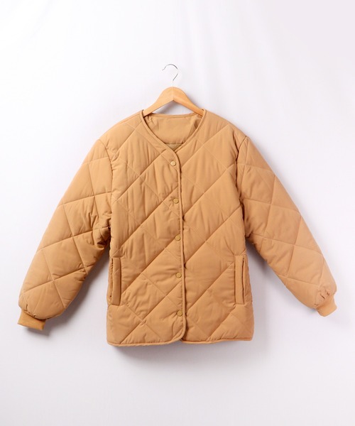 A.N.L(エーエヌエル レーベル)の「A.N.L ダイヤキルティング中綿ブルゾンジャケット(ブルゾン・レディース・ブラック/アイボリー/ベージュ・38)」の3枚目の写真