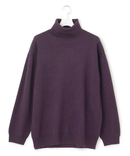 J.PRESS YORK STREET(ジェイプレスヨークストリート)の「【UNISEX】タートルネック ニット(ニット/セーター・メンズ・ブラック系/グレー系/パープル系/ブラウン系/ライトグレー系・LARGE/MEDIUM/SMALL)」の5枚目の写真