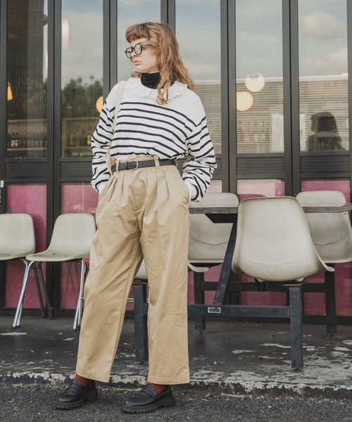 forksy.（フォルクシー）の「【forksy.】ピエロカラー長袖ブラウス（シャツ/ブラウス・レディース・オフホワイト/ホワイト×ブラック/ブラック・FREE）」の12枚目の写真