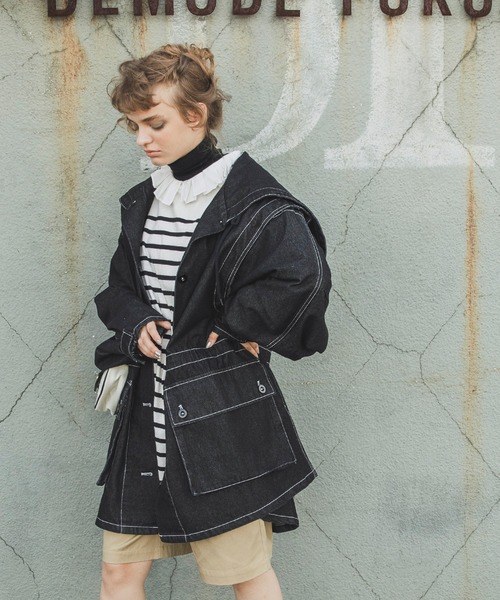 forksy.（フォルクシー）の「【forksy.】ピエロカラー長袖ブラウス（シャツ/ブラウス・レディース・オフホワイト/ホワイト×ブラック/ブラック・FREE）」の15枚目の写真