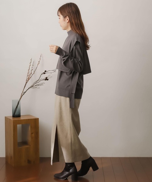 SENSE OF PLACE by URBAN RESEARCH(センスオブプレイスバイアーバンリサーチ)の「ストレッチレイヤードセーター(ニット/セーター・レディース・ライトブルー/ダークグレー/モカ/アイボリー・ONE)」の18枚目の写真