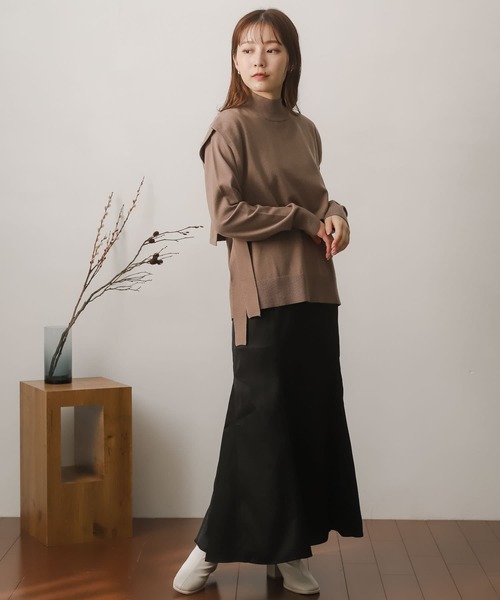 SENSE OF PLACE by URBAN RESEARCH(センスオブプレイスバイアーバンリサーチ)の「ストレッチレイヤードセーター(ニット/セーター・レディース・ライトブルー/ダークグレー/モカ/アイボリー・ONE)」の22枚目の写真