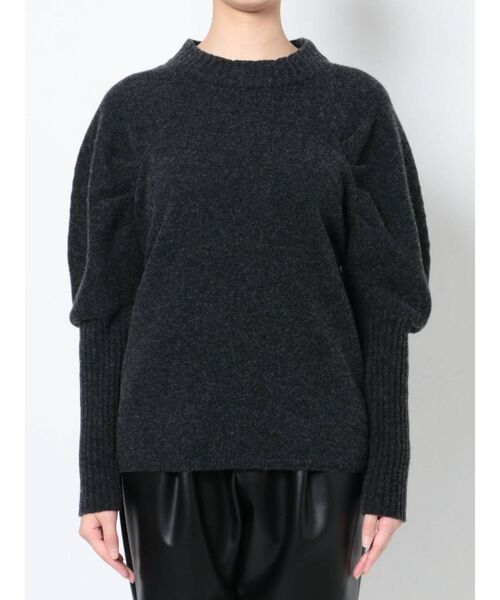 ELENDEEK(エレンディーク)の「エアーウールボリュームニット(ニット/セーター・レディース・チャコールグレー/ネイビー/オフホワイト・FREE)」の8枚目の写真