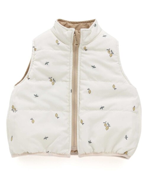 apres les cours（アプレレクール）の「WEB限定 中綿リバーシブルベスト_ウォッシャブル（ベスト・キッズ・ピンク/ベージュ/ラベンダー・90/110/130）」の2枚目の写真