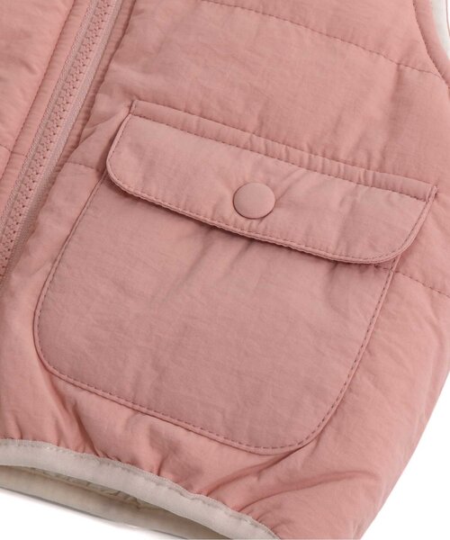 apres les cours（アプレレクール）の「WEB限定 中綿リバーシブルベスト_ウォッシャブル（ベスト・キッズ・ピンク/ベージュ/ラベンダー・90/110/130）」の21枚目の写真