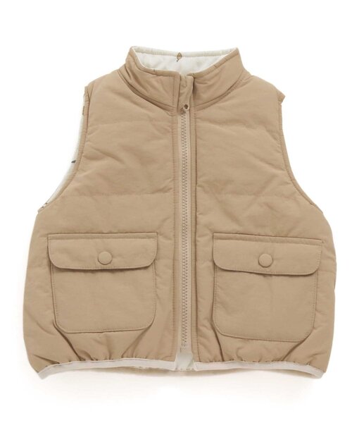 apres les cours（アプレレクール）の「WEB限定 中綿リバーシブルベスト_ウォッシャブル（ベスト・キッズ・ピンク/ベージュ/ラベンダー・90/110/130）」の8枚目の写真
