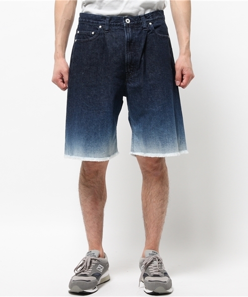 417 EDIFICE（フォーワンセブンエディフィス）の「◇417*WORLD WORKERS デニムワイドショートパンツ（デニムパンツ・メンズ・ネイビー/サックスブルー・MEDIUM/LARGE）」の5枚目の写真