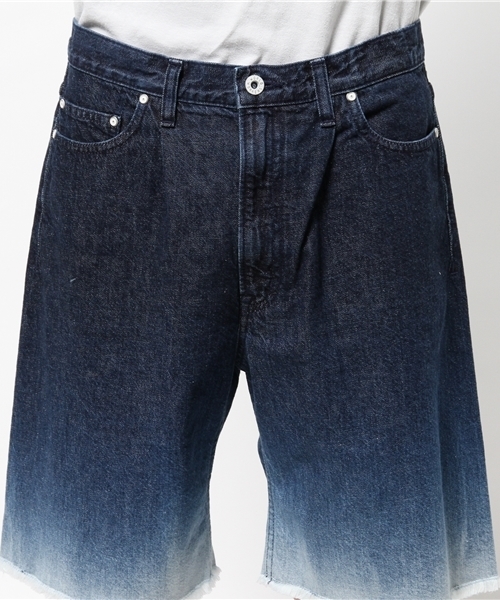 417 EDIFICE（フォーワンセブンエディフィス）の「◇417*WORLD WORKERS デニムワイドショートパンツ（デニムパンツ・メンズ・ネイビー/サックスブルー・MEDIUM/LARGE）」の6枚目の写真