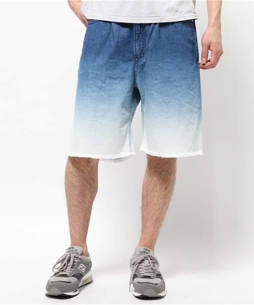 417 EDIFICE（フォーワンセブンエディフィス）の「◇417*WORLD WORKERS デニムワイドショートパンツ（デニムパンツ・メンズ・ネイビー/サックスブルー・MEDIUM/LARGE）」の14枚目の写真