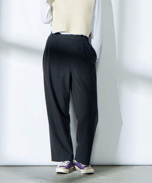 NOLLEY’S（ノーリーズ）の「両面起毛イージーセミワイドパンツ（その他パンツ・レディース・チャコールグレー/ライトパープル/ホワイト・34/38/40/36）」の8枚目の写真