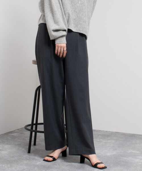 NOLLEY’S（ノーリーズ）の「両面起毛イージーセミワイドパンツ（その他パンツ・レディース・チャコールグレー/ライトパープル/ホワイト・34/38/40/36）」の9枚目の写真
