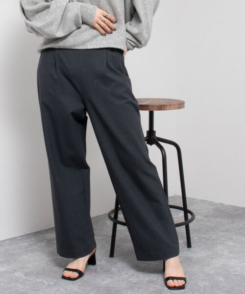 NOLLEY’S（ノーリーズ）の「両面起毛イージーセミワイドパンツ（その他パンツ・レディース・チャコールグレー/ライトパープル/ホワイト・34/38/40/36）」の11枚目の写真