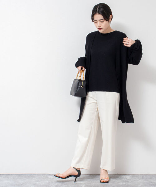 NOLLEY’S（ノーリーズ）の「両面起毛イージーセミワイドパンツ（その他パンツ・レディース・チャコールグレー/ライトパープル/ホワイト・34/38/40/36）」の20枚目の写真