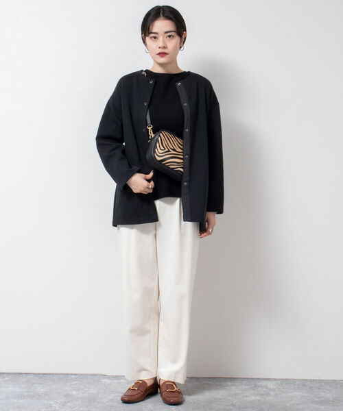 NOLLEY’S（ノーリーズ）の「両面起毛イージーセミワイドパンツ（その他パンツ・レディース・チャコールグレー/ライトパープル/ホワイト・34/38/40/36）」の21枚目の写真