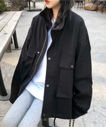 CLEA | スタンドカラーオーバーサイズミリタリージャケット/モッズコート(ミリタリージャケット)