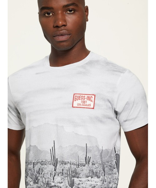 Guess（ゲス）の「Eco Desert Photo Tee（Tシャツ/カットソー・メンズ・ライトグレー・LARGE/X-LARGE/MEDIUM/SMALL）」の3枚目の写真