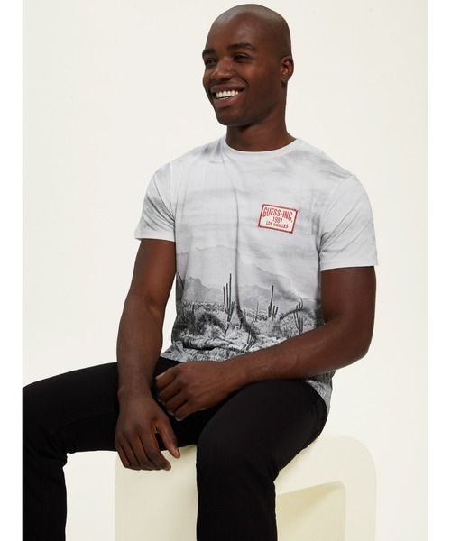 Guess（ゲス）の「Eco Desert Photo Tee（Tシャツ/カットソー・メンズ・ライトグレー・LARGE/X-LARGE/MEDIUM/SMALL）」の4枚目の写真