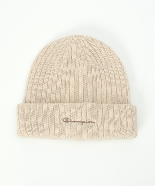 Champion(チャンピオン)の「Champion チャンピオン ニットリブワッチ(ニットキャップ/ビーニー・レディース・オフホワイト/ブラック/イエロー/ベージュ・FREE)」の2枚目の写真