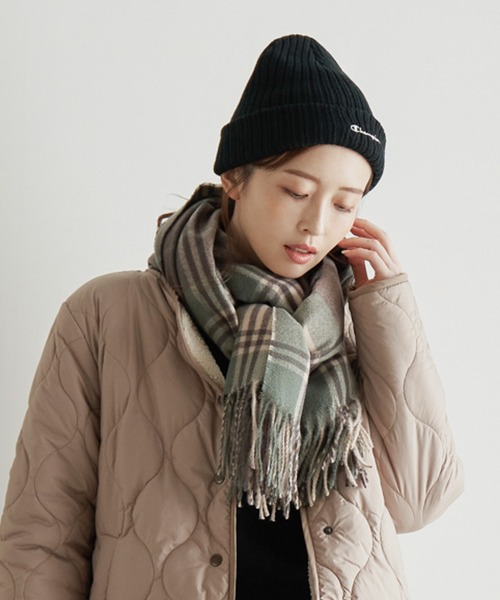 Champion(チャンピオン)の「Champion チャンピオン ニットリブワッチ(ニットキャップ/ビーニー・レディース・オフホワイト/ブラック/イエロー/ベージュ・FREE)」の6枚目の写真