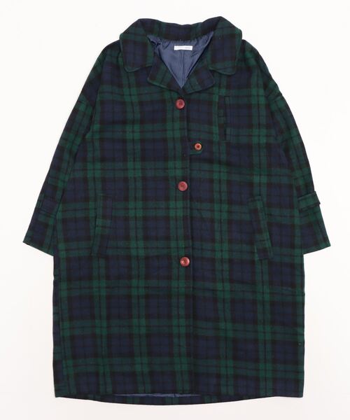 sandy（サンディー）の「【sandy】テーラーカラーコート（その他アウター・レディース・ネイビー/グリーン/マスタード/ブラウン・FREE）」の3枚目の写真