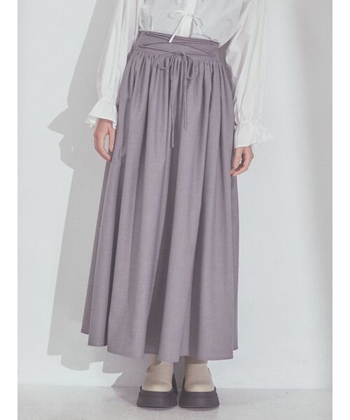 merry jenny（メリージェニー）の「レースアップギャザースカート（スカート・レディース・グレー/ブラック/ベージュ・FREE）」の21枚目の写真