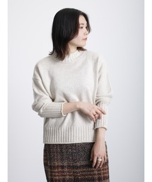 Samansa Mos2 blue | もちもちニットプルオーバー(ニット/セーター)