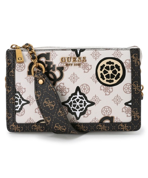 Guess(ゲス)の「ABEY Multi Compartment Shoulder Bag(ショルダーバッグ・レディース・ホワイト・ONE SIZE)」の1枚目の写真