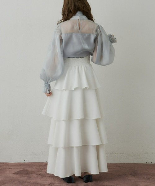 VIOLETTA(ヴィオレッタ)の「オーガンジーリボンブラウス(シャツ/ブラウス・レディース・アイボリー/ライトグレー・FREE)」の17枚目の写真