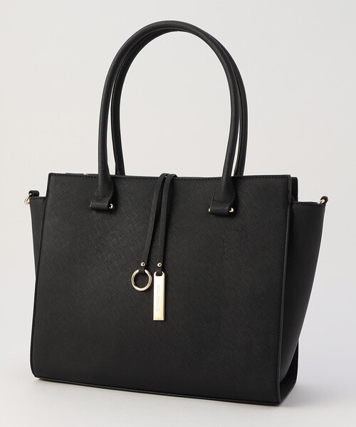 MONO　COMME CA（モノコムサ）の「ロゴプレート　2wayトートバッグ（トートバッグ・レディース・ブラック/グレイッシュベージュ/ライトグレー・FREE）」の6枚目の写真