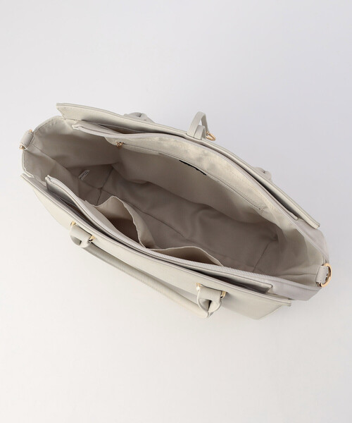 MONO　COMME CA（モノコムサ）の「ロゴプレート　2wayトートバッグ（トートバッグ・レディース・ブラック/グレイッシュベージュ/ライトグレー・FREE）」の18枚目の写真