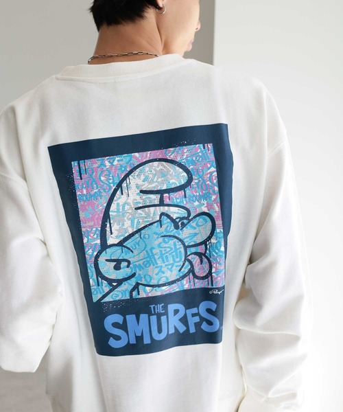 【セール】【スマーフ】コラボプリントスウェット（スウェット）｜GeeRA（ジーラ）