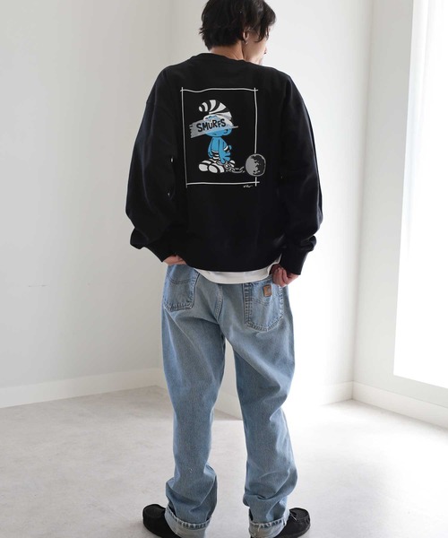 【セール】【スマーフ】コラボプリントスウェット（スウェット）｜GeeRA（ジーラ）