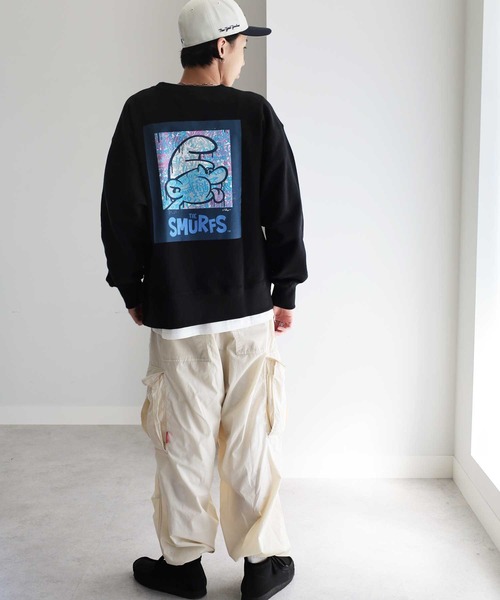 【セール】【スマーフ】コラボプリントスウェット（スウェット）｜GeeRA（ジーラ）