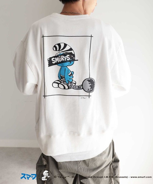 GeeRA（ジーラ）の「【スマーフ】コラボプリントスウェット（スウェット・レディース・ホワイト/ホワイト系その他/ブラック/ブラック系その他・MEDIUM/LARGE/X-LARGE）」の9枚目の写真