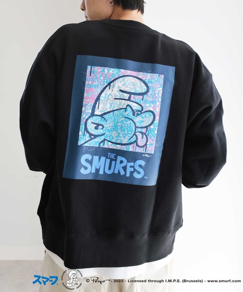 【セール】【スマーフ】コラボプリントスウェット（スウェット）｜GeeRA（ジーラ）