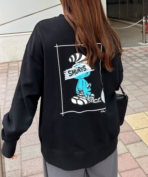GeeRA（ジーラ）の「【スマーフ】コラボプリントスウェット（スウェット・レディース・ホワイト/ホワイト系その他/ブラック/ブラック系その他・MEDIUM/LARGE/X-LARGE）」の14枚目の写真