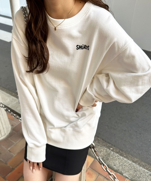 GeeRA（ジーラ）の「【スマーフ】コラボプリントスウェット（スウェット・レディース・ホワイト/ホワイト系その他/ブラック/ブラック系その他・MEDIUM/LARGE/X-LARGE）」の7枚目の写真