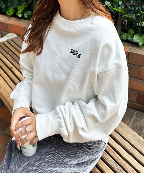 GeeRA（ジーラ）の「【スマーフ】コラボプリントスウェット（スウェット・レディース・ホワイト/ホワイト系その他/ブラック/ブラック系その他・MEDIUM/LARGE/X-LARGE）」の12枚目の写真