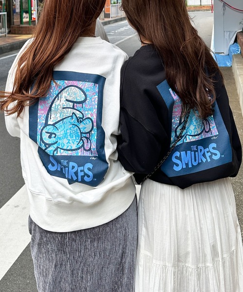 【セール】【スマーフ】コラボプリントスウェット（スウェット）｜GeeRA（ジーラ）