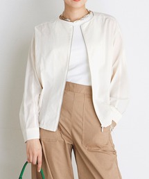 INED CLARO | オーガニックコットンローン ノーカラーブルゾン(ブルゾン)