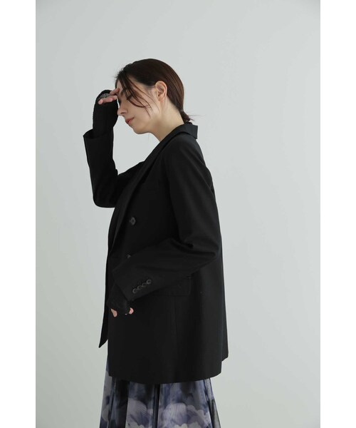 JILL STUART（ジルスチュアート）の「◆コットンキュプラテーラードジャケット（テーラードジャケット・レディース・ブラック/ホワイト・SMALL/MEDIUM）」の5枚目の写真