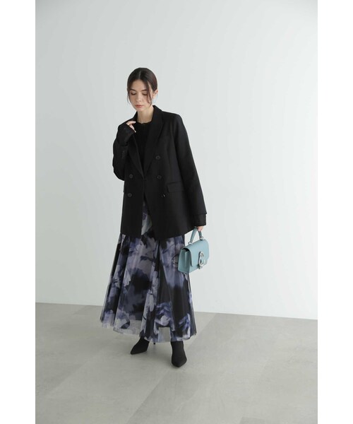 JILL STUART（ジルスチュアート）の「◆コットンキュプラテーラードジャケット（テーラードジャケット・レディース・ブラック/ホワイト・SMALL/MEDIUM）」の7枚目の写真