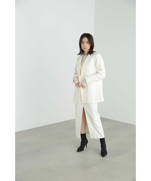 JILL STUART（ジルスチュアート）の「◆コットンキュプラテーラードジャケット（テーラードジャケット・レディース・ブラック/ホワイト・SMALL/MEDIUM）」の19枚目の写真